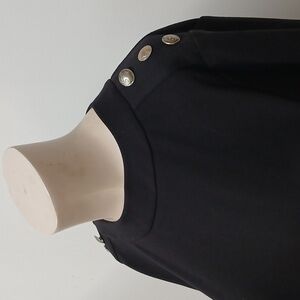 Vintage Brownstone Studio Sweater Dress with Buffalo Nickel Silver Buttons /  L